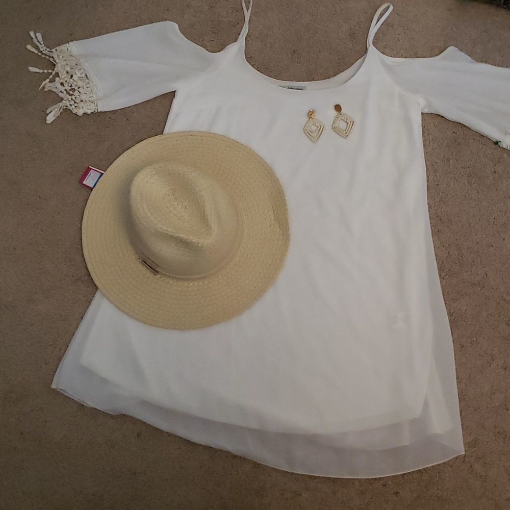 Charlotte Russe White Crochet Dress Cover Up